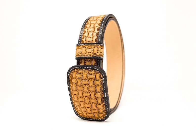 Leather Tooled Belt
