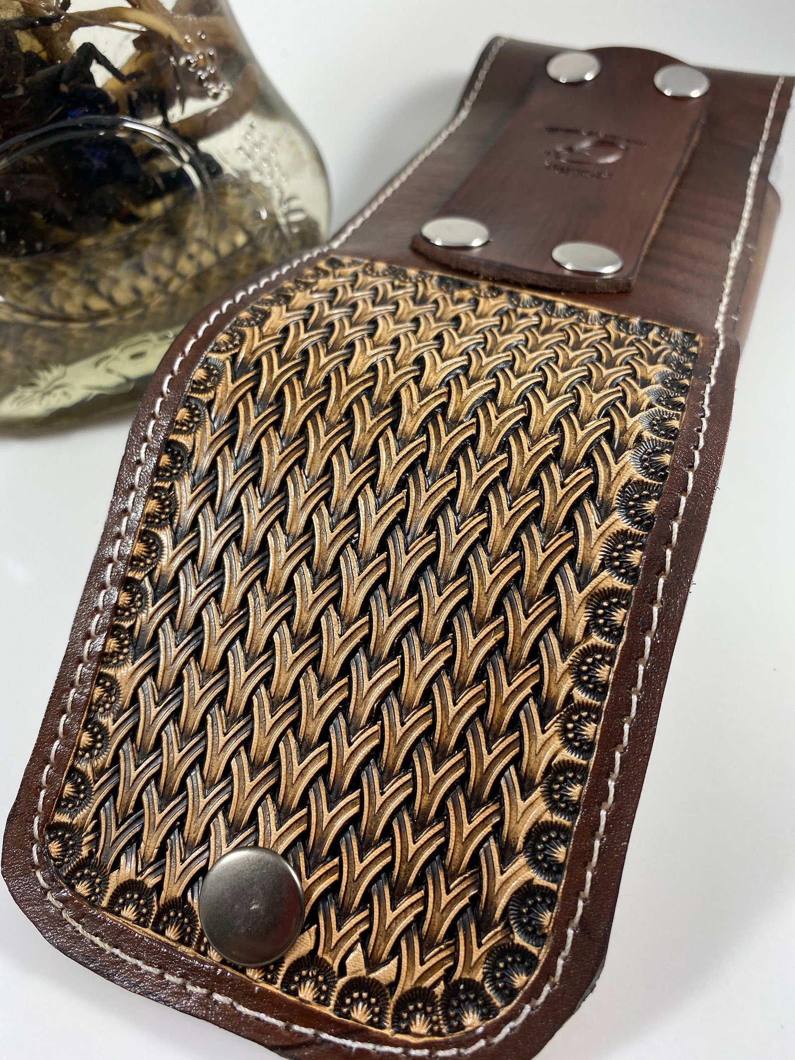 Handmade Leather Tooled Phone Case Etsy