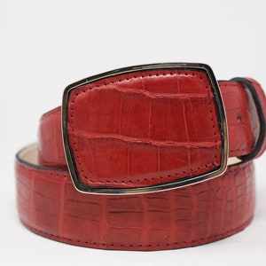 Cinturón de cocodrilo americano rojo