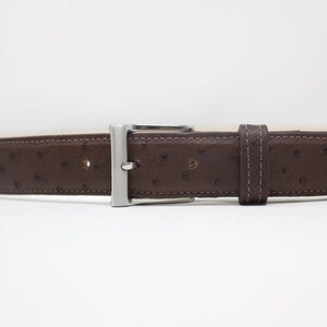 Brown Ostrich Belt image 3
