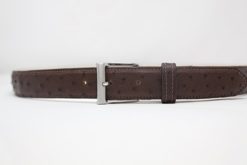 Brown Ostrich Belt image 3