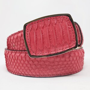 Cinturón de serpiente rosa