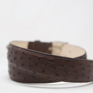 Brown Ostrich Belt image 2