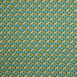 Stoff Retro türkis, Stoffe Vintage, Stoffe Retro türkis, Stoff grafische geometrische Muster, Stoff Patchwork, Stoff Quilting