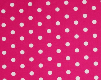 Stoff Punkte pink, Stoff pink Polka Dots, Stoffe Punkte pink, Stoff gepunktet, Polka Dot Stoffe, Stoff gepunktet