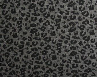 Jersey Jaquard Tierprint, Jersey Stoff Tiermuster Leopard grau, Jersey Stoff Leo