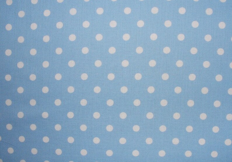 Stoff Punkte hellblau, Stoff hellblau Polka Dots, Stoffe Punkte hellblau, Stoff gepunktet Polka Dot Bild 1