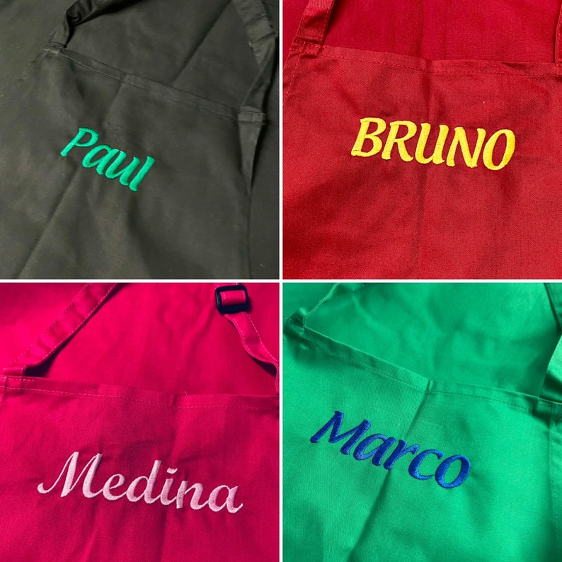 Children's apron embroidered with name image 4