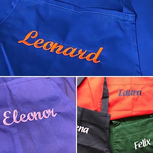 Children's apron embroidered with name image 5