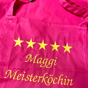 Cooking apron, kitchen apron embroidered as desired image 5