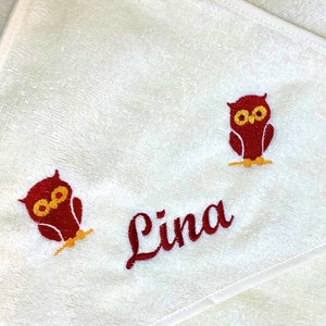 Hooded towel, hooded towel for babies with name and seals image 8