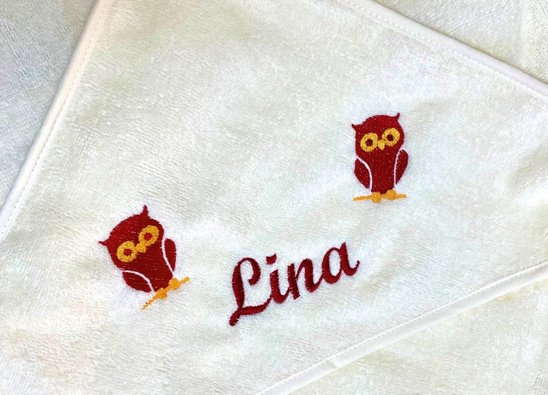 Hooded towel, hooded towel for babies with name and seals image 8