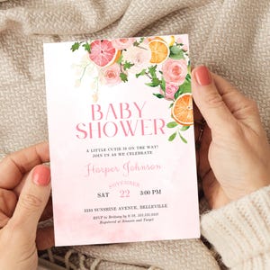 Citrus Baby Shower Invitation Template