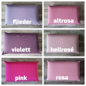 Kussensloop voor reiskussens in vele verschillende kleuren, rekbaar
