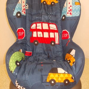 Replacement covers for many different child seats from Maxi-Cosi and Britax Römer. The description lists all seats.