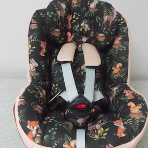 Maxi-Cosi Pearl, 2way Pearl or Tobi replacement cover forest animals black apricot