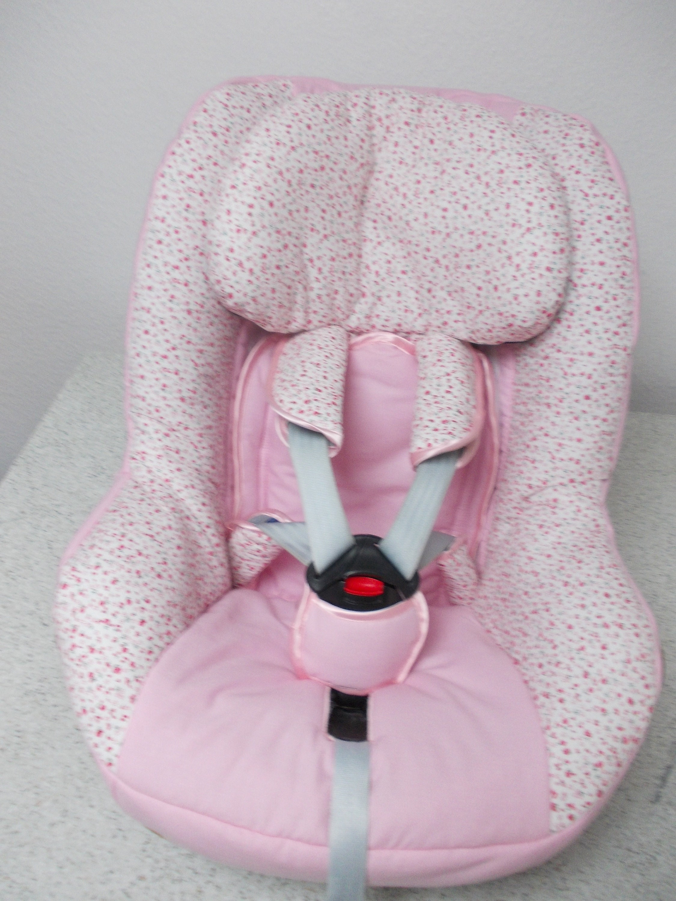 Couvercle de remplacement Maxi-Cosi Pearl, 2way Pearl ou Tobi gris avec petits coeurs