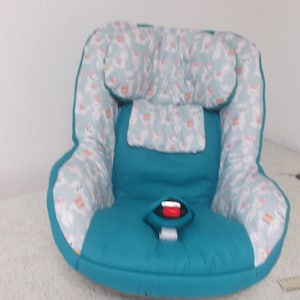 Funda de repuesto Maxi-Cosi Pearl, 2way Pearl o Tobi turquesa petróleo con divertidas llamas