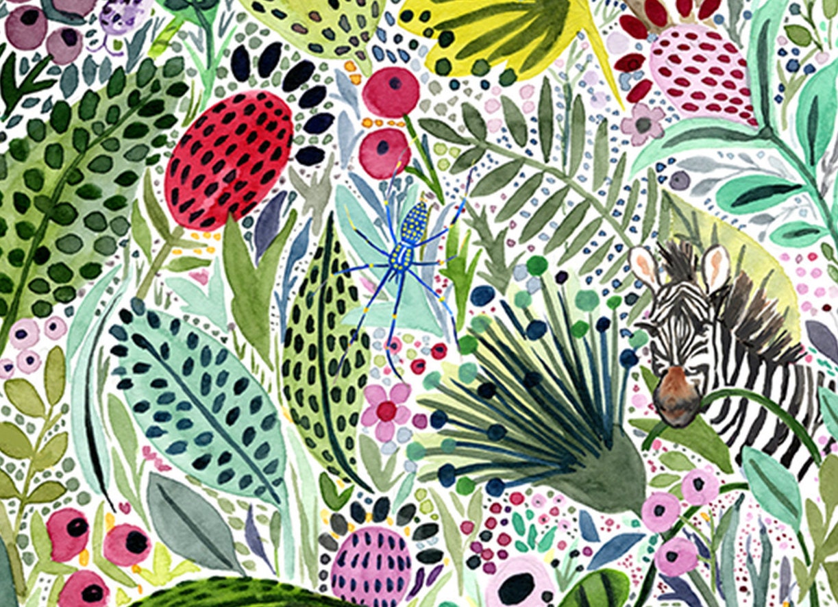 A4 TROPICAL JUNGLE PRINT Jungle Poster Jungle Animals in Etsy