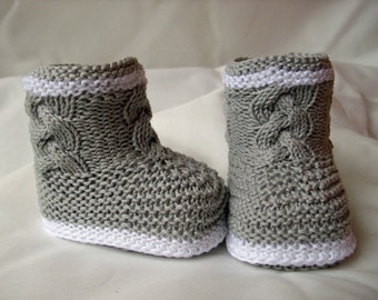 Babystiefel,gestrickt, Babyschuhe