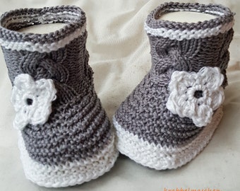 Babystiefel,gestrickt, Babyschuhe