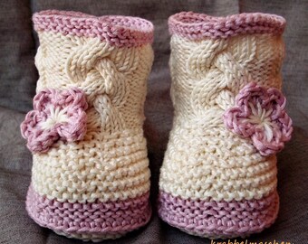 Babyschuhe, Babystiefel,gestrickt