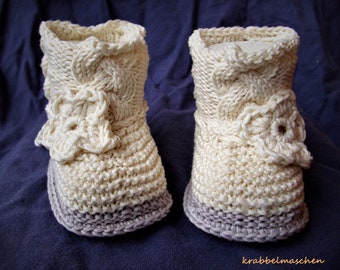 Babystiefel,gestrickt, Babyschuhe