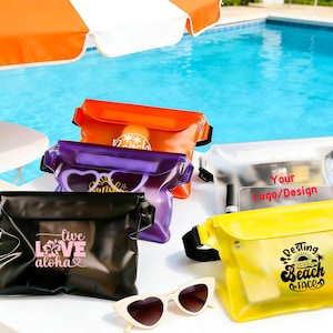 Personalized Waterproof Fanny Bag,Pool Dry Bag,Waterproof Pouch,Beach Bag For Travel,Bridesmaid Gift,Bachelorette Party,Accept Logo Custom