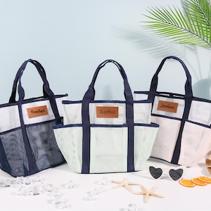 Personalized Beach Tote Bag,Bridesmaid Beach Tote Bags,Bachelorette Party,Girl&#39;s Trip,Summer Travel Beach Bag,Bridesmaid Proposal Gifts