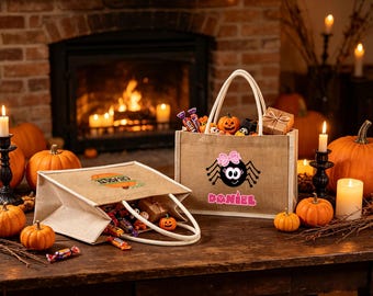 Sacchetti personalizzati per caramelle di Halloween, sacchetti per dolcetti di Halloween, sacchetti per regalini di Halloween, sacchetti per bomboniere di Halloween, bomboniere per feste di Halloween per bambini