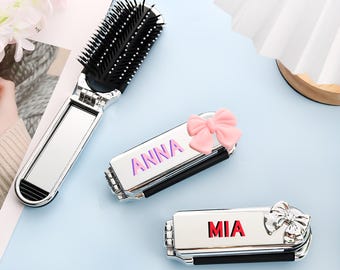 Personalized Bridesmaid Combs,Custom Name Airbag Comb,Detangling Travel Comb,Bridesmaid Proposal,Wedding Party Gift,Anniversary Gift
