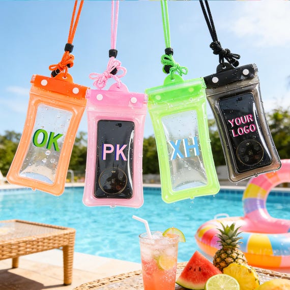 Personalized Waterproof Phone Bag,Shadow Monogram Pool Bag,Wet Dry Bag,Phone Accessories,Bachelorette Party,Bridesmaid Gift