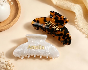 Personalized Name Hair Claw Clip,Bride Bridesmaid Gift,Custom Text Hair Clip,Group Gift ,Your Logo