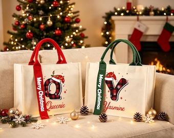 Personalized Christmas Tote Bag,Christmas Gift Bag,Christmas Party Bags,Accepting Logo Custom