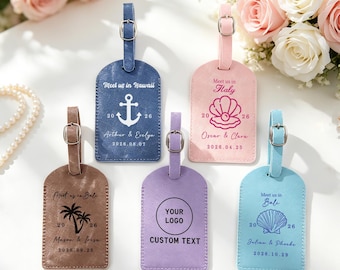 Personalized Travel Bag Tag, Custom Canvas Luggage Tag, Bridesmaid Gift Bachelorette Party Favors, Travel Accessory, Custom Travel Tags
