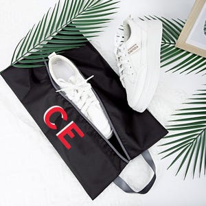 Personalization Shoe Storage Bag,Shoe Bag With Name,Shadow Monogram Travel Shoe Bag,Portable Shoe Bag,Football Boot Bag,Smell Proof Bag