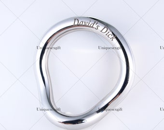 5 Sizes Cock Ring for Men Stainless Steel Penis Ring（USA In Stock）Curved Metal Cockrings,Arc Cock and Ball Rings