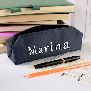 Étui à crayons personnalisé, pochette à stylos, pochette à fermeture éclair, sac à stylos personnalisé, cadeau d'anniversaire pour enseignant, principal, camarade de classe, cadeau de Noël pour elle