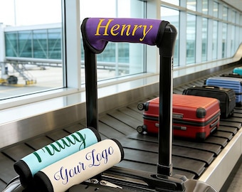 Personalised Luggage Handle Wrap,Luggage Handle Cover With Name,Travel Accessory,Travel Favors,Gift For Traveler,Accepting Logo Custom