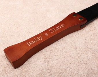 Personalized Spanking Paddle and Laser Engraved Wooden Handle