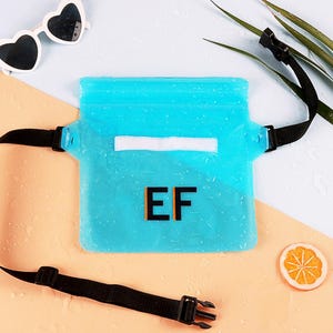 Personalisierte wasserdichte Bauchtasche, Monogramm Pool Dry Bag, wasserdichte Tasche, wasserdichte Strandtasche für Reisen, Brautjungfer Geschenk, Junggesellinnenabschied