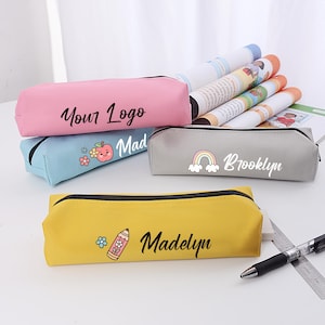 Boîtes à crayons personnalisées, sac de voyage monogramme, pochette à crayons, rentrée scolaire