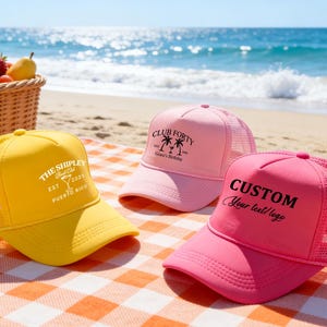 Custom Trucker Hat,Custom Name Hat,Mesh Trucker Hat,Baseball Caps For Women Men,Gift For Bachelorette Party,Group Gift,Your Logo