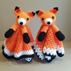 Foxy Fox Lovey Security Blanket Crochet Pattern With A Second Option For Beginners - Woodland Animal Fox Comforter - Baby Shower Gift