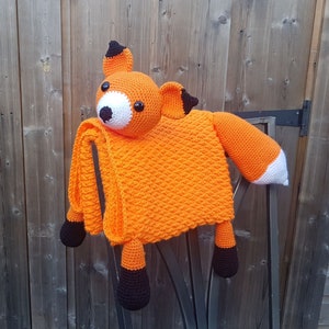 3 in 1 Wald Fuchs Baby Decke Spielzeug Lovey Häkelanleitung Kinderwagen Decke Baby Geschenk Waldtier Sammlung Klappdecke