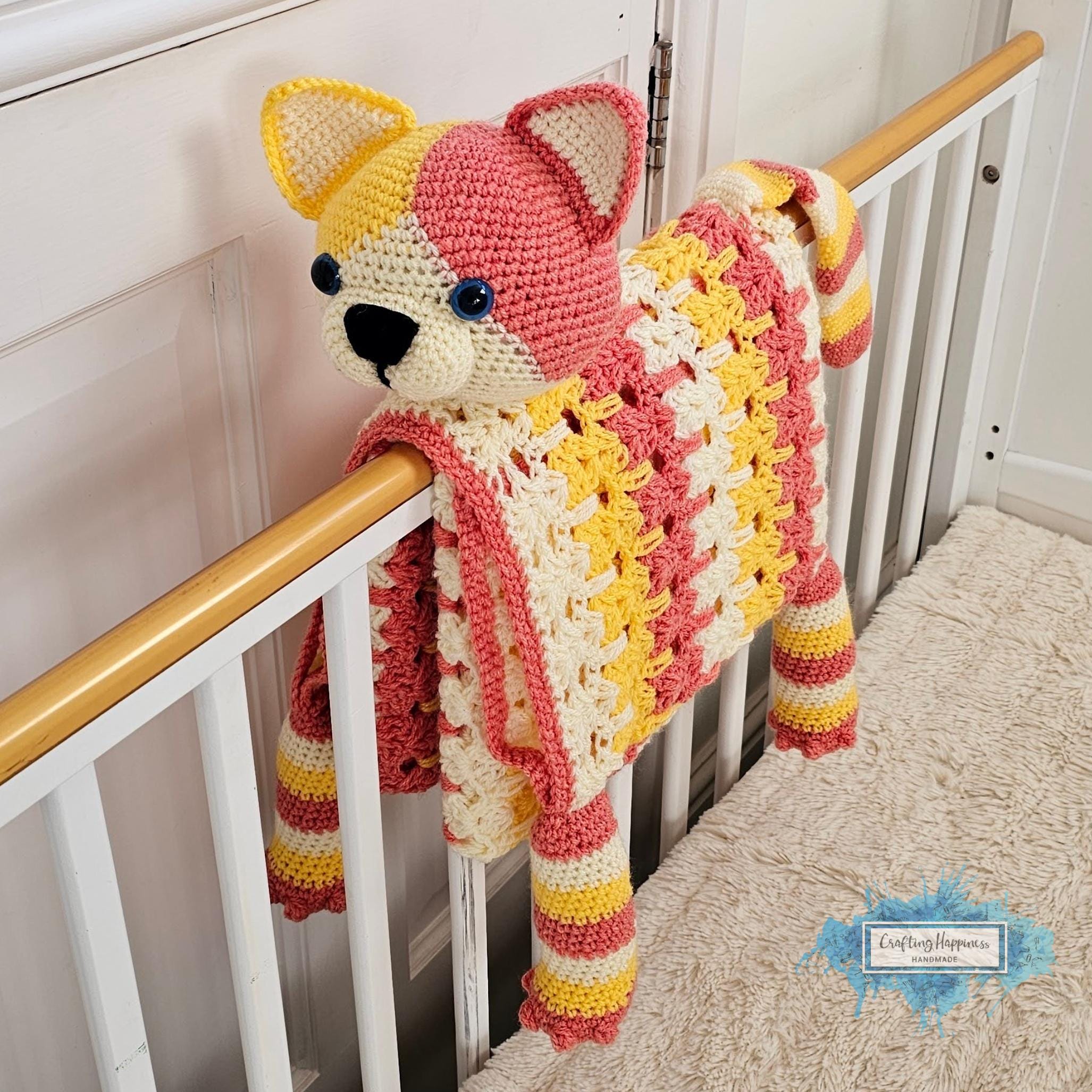 36 Cat Blanket Crochet Patterns: Cozy, Graphic, and Granny-Square Designs 30 Calico Cat Crochet Baby Blanket Pattern Amigurumi Toy