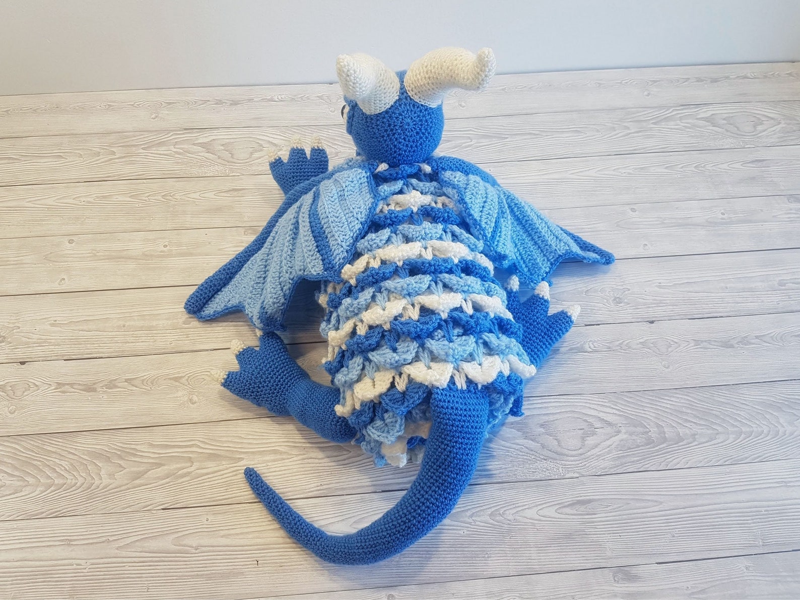 3in1 Ice Dragon Baby Blanket Crochet Pattern Dragon Blanket Stroller