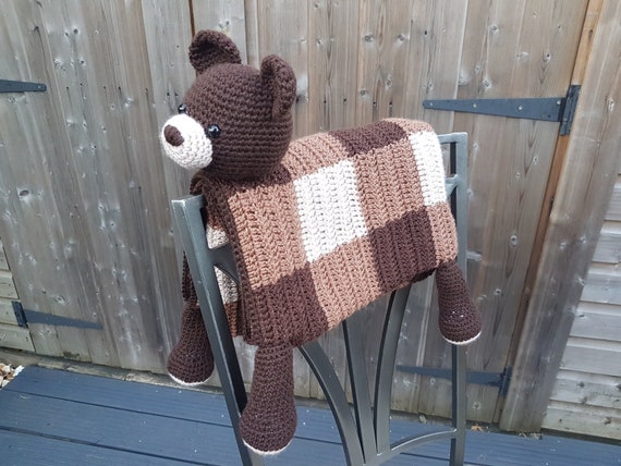 Woodland Bear Baby Blanket Crochet Pattern Amigurumi Toy Blanket Teddy Blanket Crochet Animal Blanket Woodland Nursery Baby Shower Gift Etsy Canada