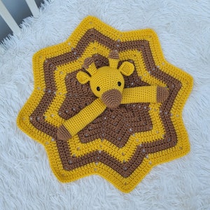 Spotty The Giraffe Lovey Baby Blanket Comforter Security Blanket Crochet Pattern Baby Shower Gift Safari Giraffe Lovey Pattern Amigurumi Toy