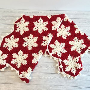 Christmas Snowflake Baby Blanket Lapghan Crochet Pattern Hexagon Blanket Baby Shower Gift Easy Snowflake Blanket Star Xmas Afghan Birthday image 5